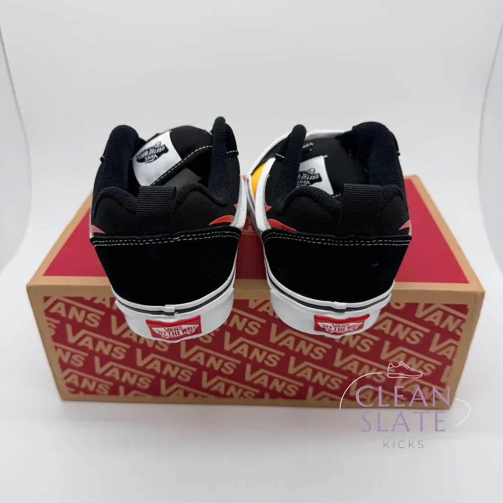 Vans Knu Skool Flame Black Red VN000EGCY09 Kids 5.5 Women's 7 NIB